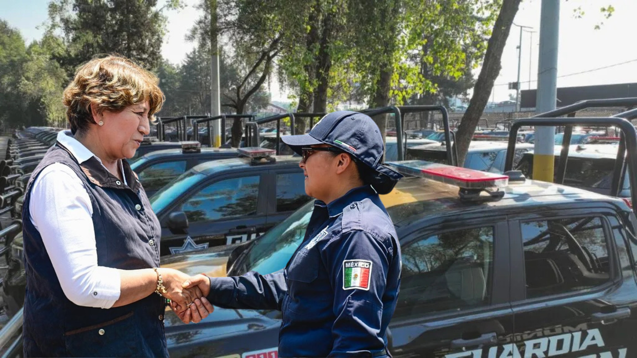 Delfina Gómez entrega nuevo equipo de seguridad en Naucalpan