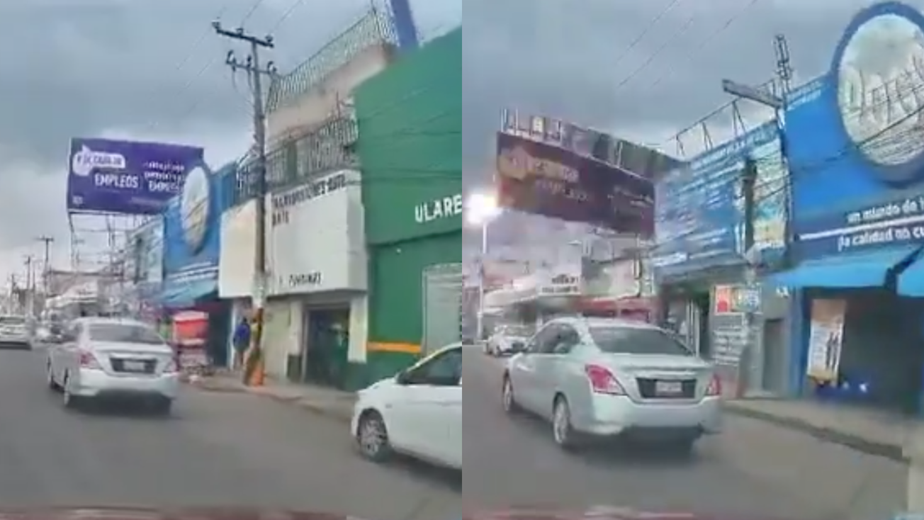 Así se vivió la caída de un espectacular en Ecatepec, Edomex