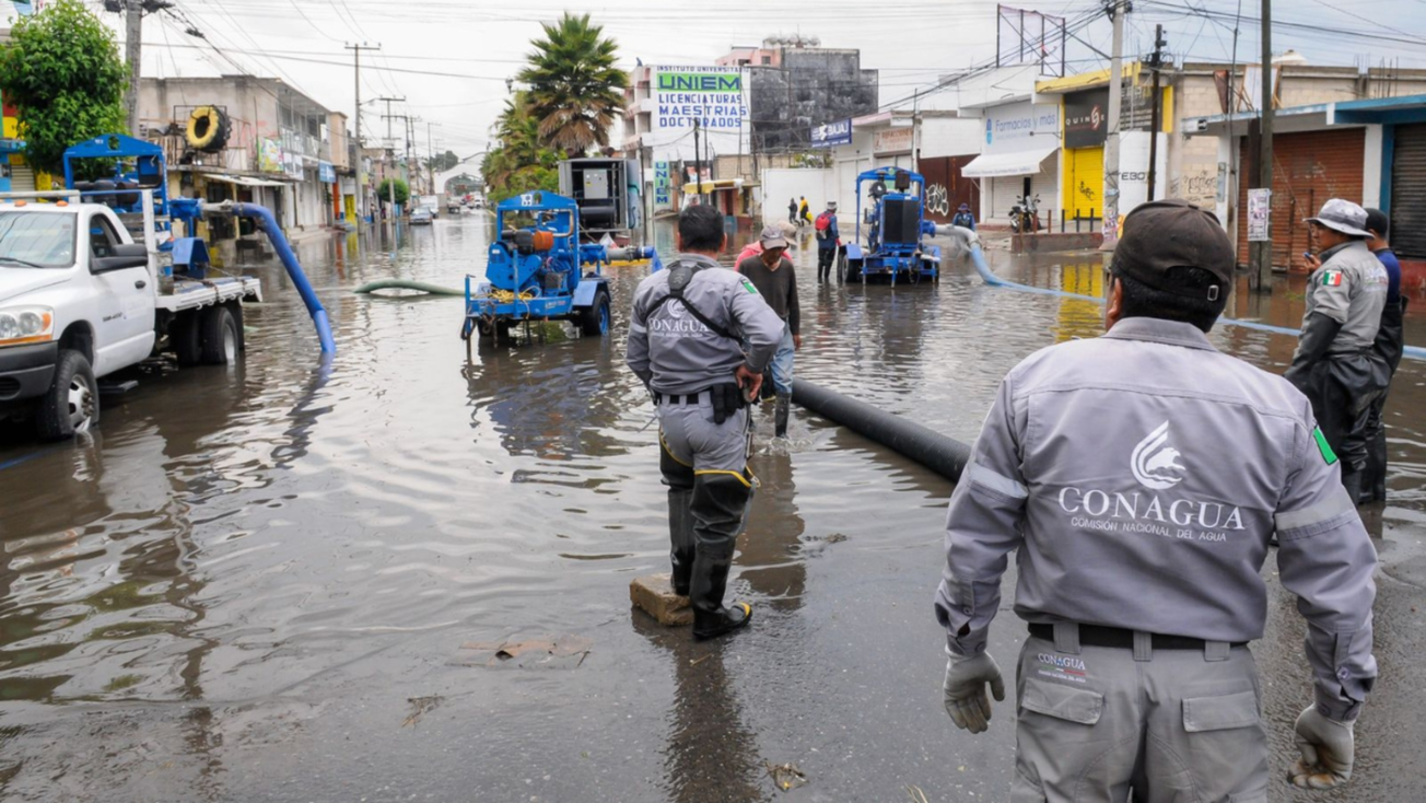Hundimientos agravan inundaciones en Edomex