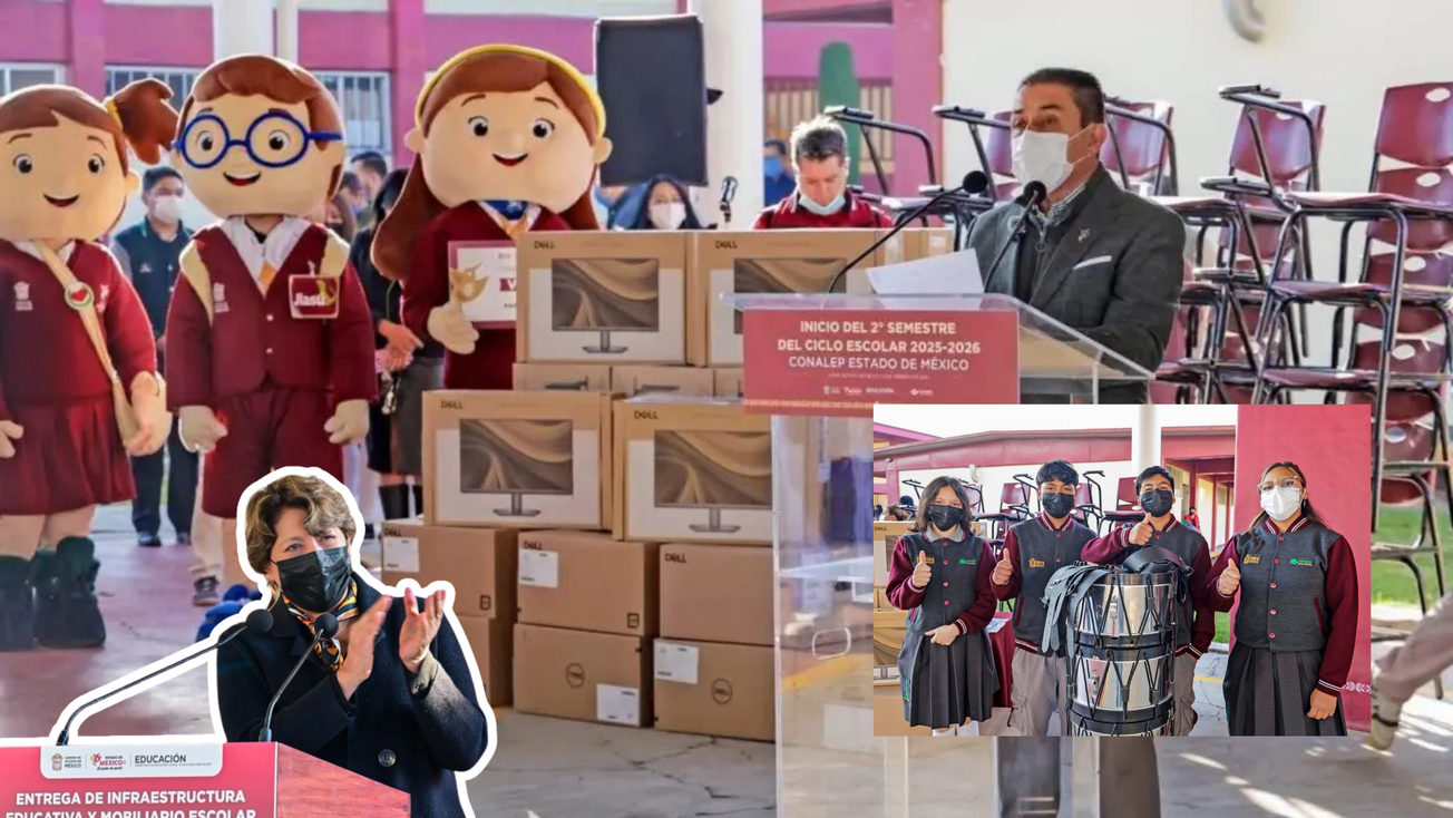 Entrega Delfina Gómez infraestructura y equipo a 41 planteles del CONALEP