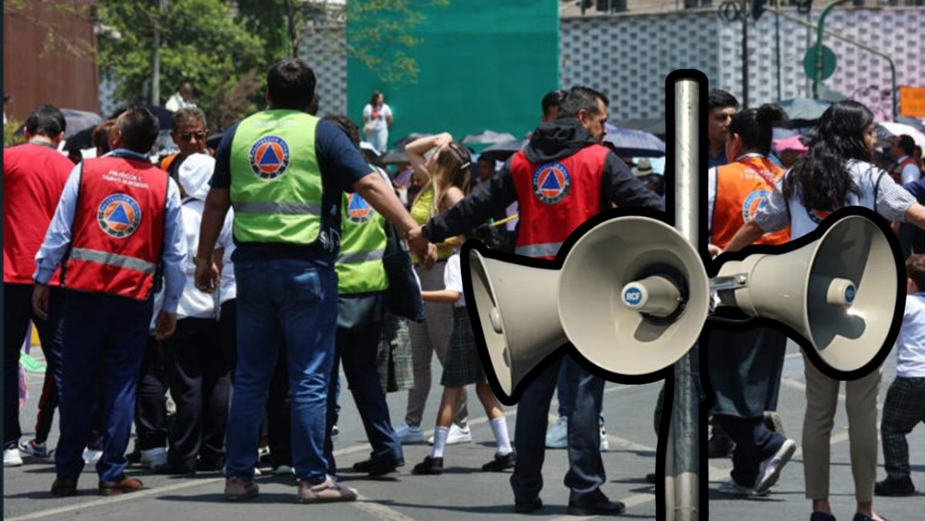 Tras simulacro de sismo, reportan fallas en altavoces en Edomex