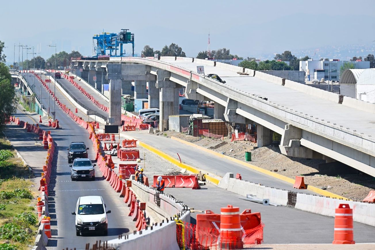 Construyen nuevo tramo del Macrolibramiento mexiquense, reducirá traslado al AIFA