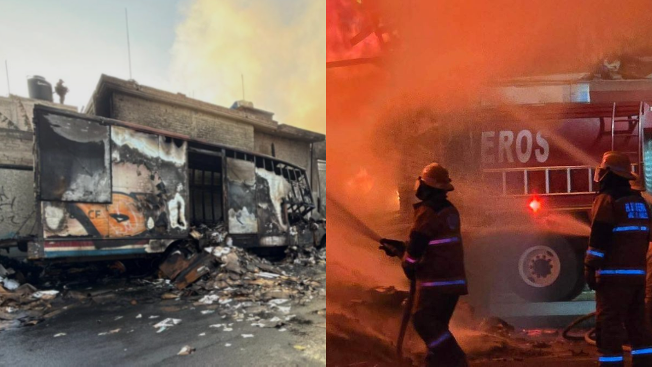 Esta fue la causa del incendio en una bodega de reciclaje en Valle de Chalco