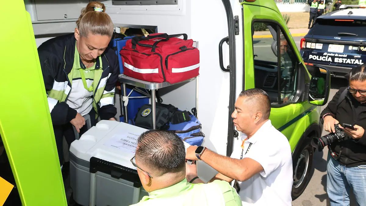 Edomex realiza traslado de órganos y tejidos tras activación de estrategia "Ola Verde"