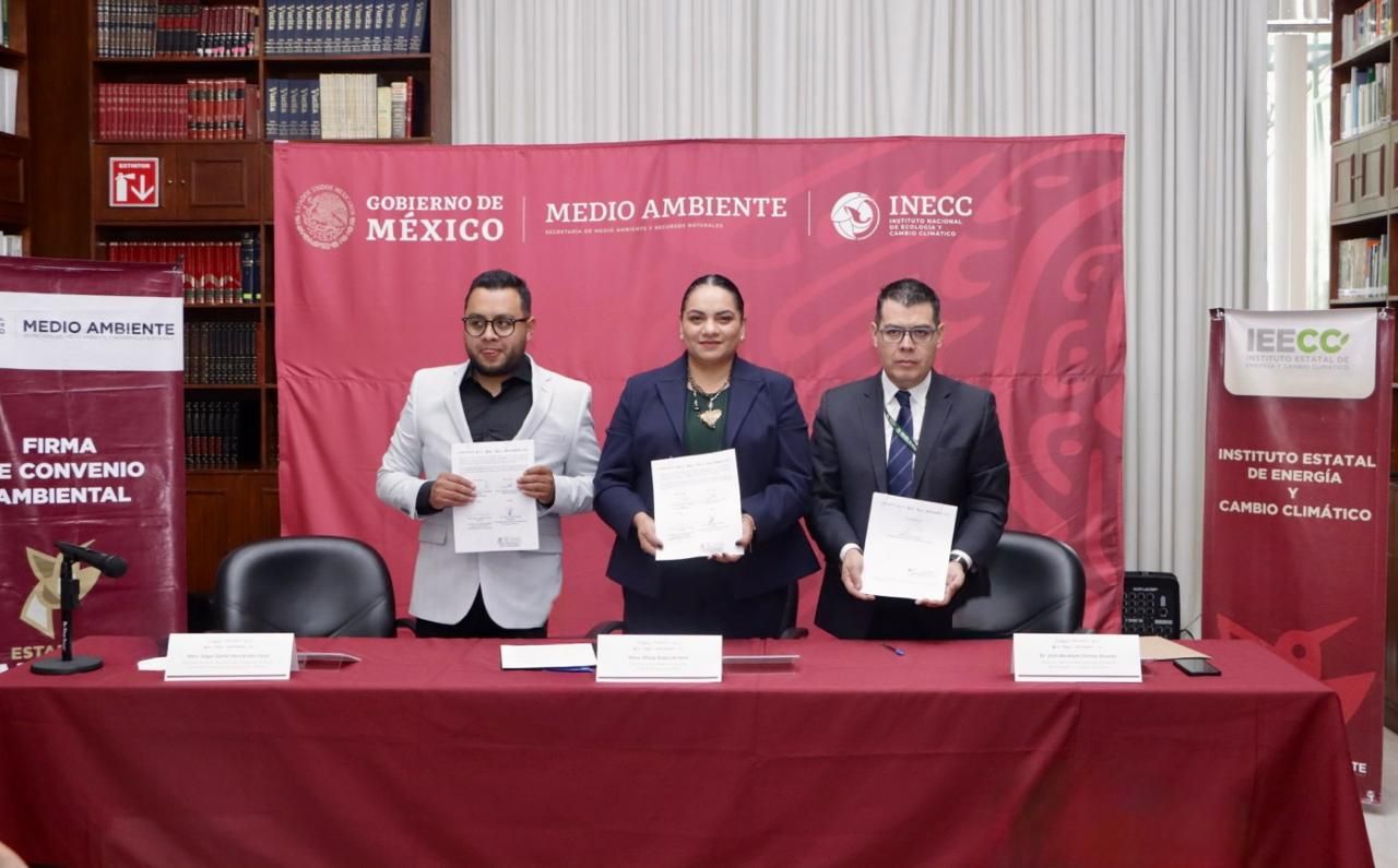 Firman convenio GEM e INECC para atender desafíos ambientales en Edomex