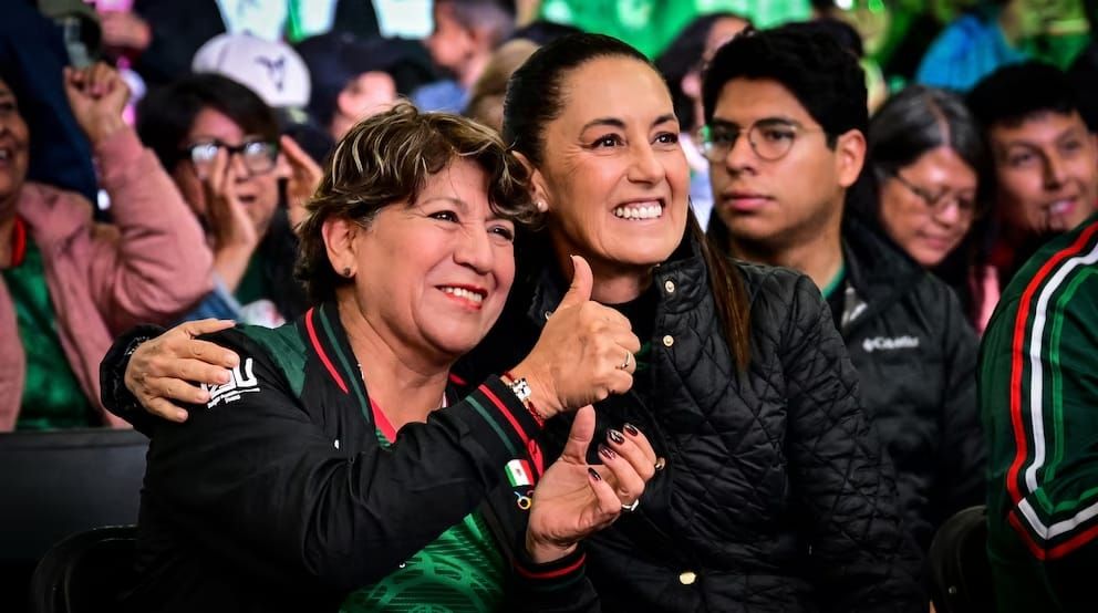 Así vivieron Sheinbaum y Delfina Gómez el México VS. Inglaterra en el Neza Fut Fest