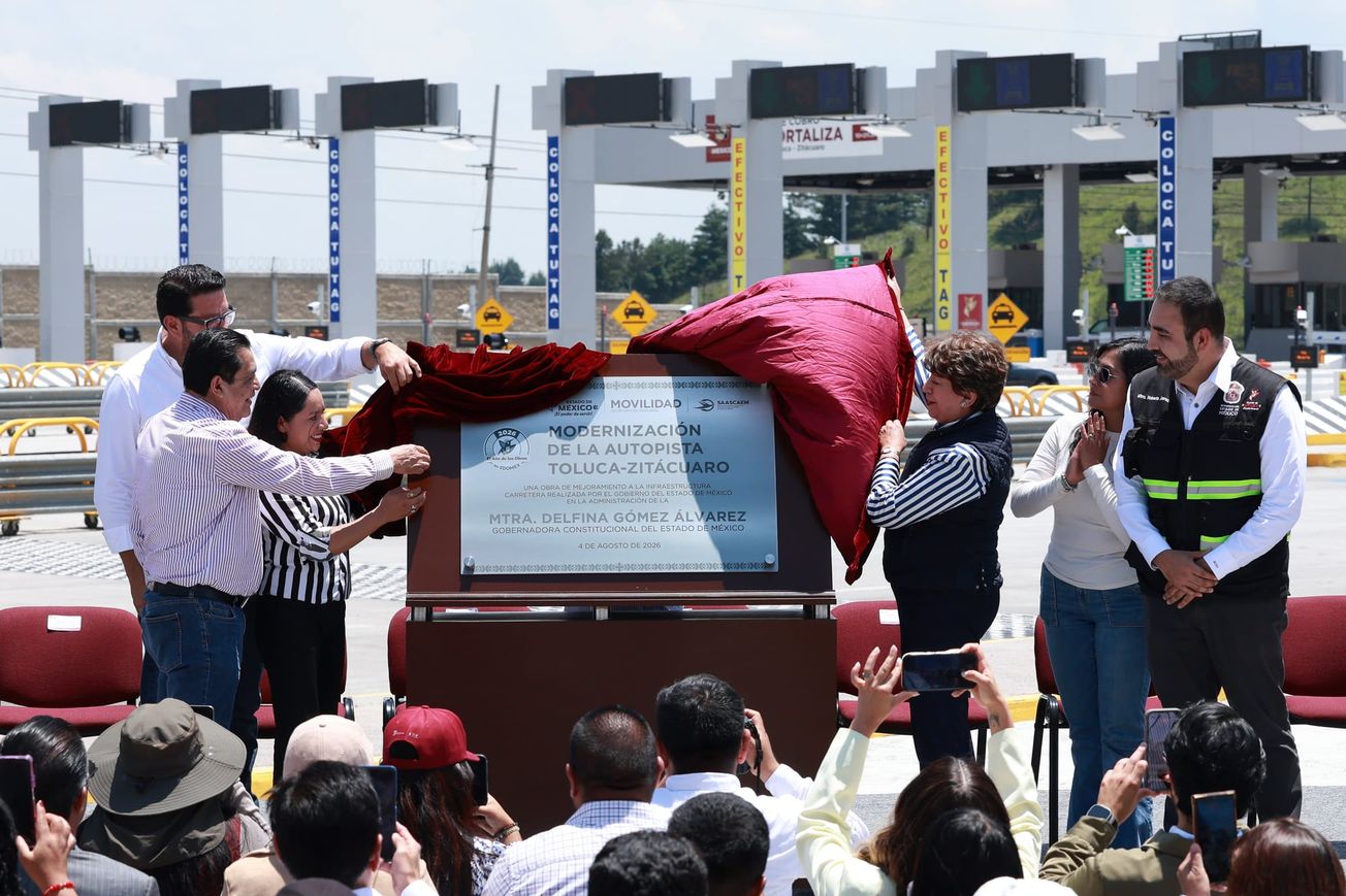 Entrega Delfina Gómez modernización de la autopista Toluca-Zitácuaro