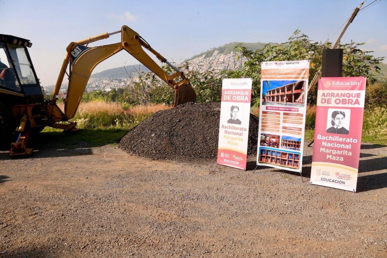 Inicia en Tlalnepantla construcción de dos nuevas sedes del Bachillerato Nacional "Margarita Maza"