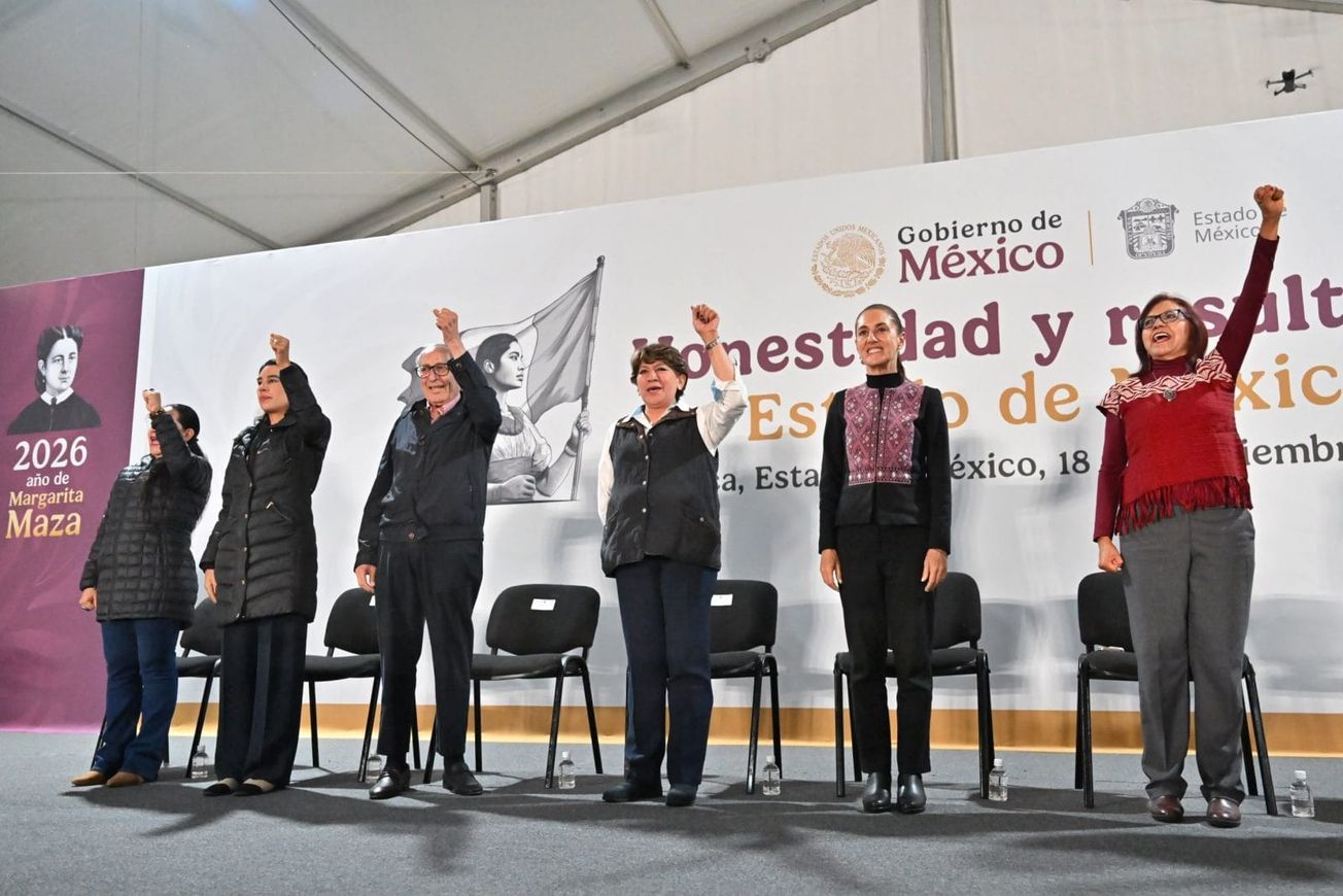 Destaca gobierno de Delfina Gómez respaldo total a Claudia Sheinbaum