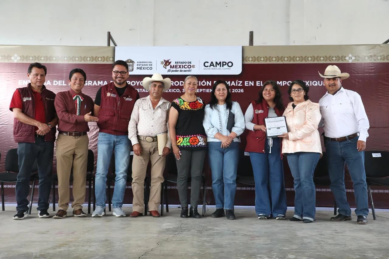 Entregan más de 3 millones en apoyos para producción de maíz en Edomex