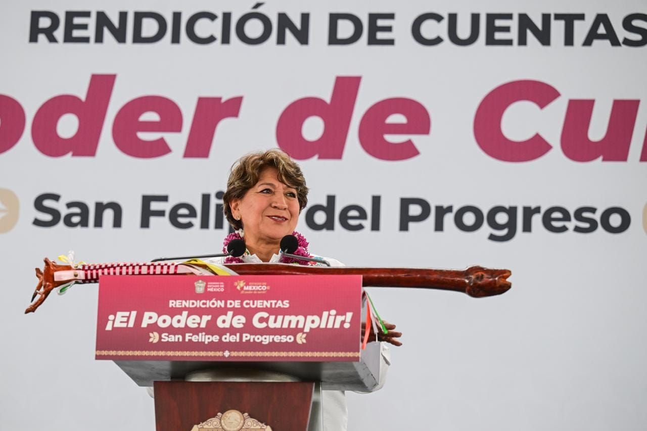 Destaca Delfina Gómez 259 obras públicas y apoyos sociales en Edomex