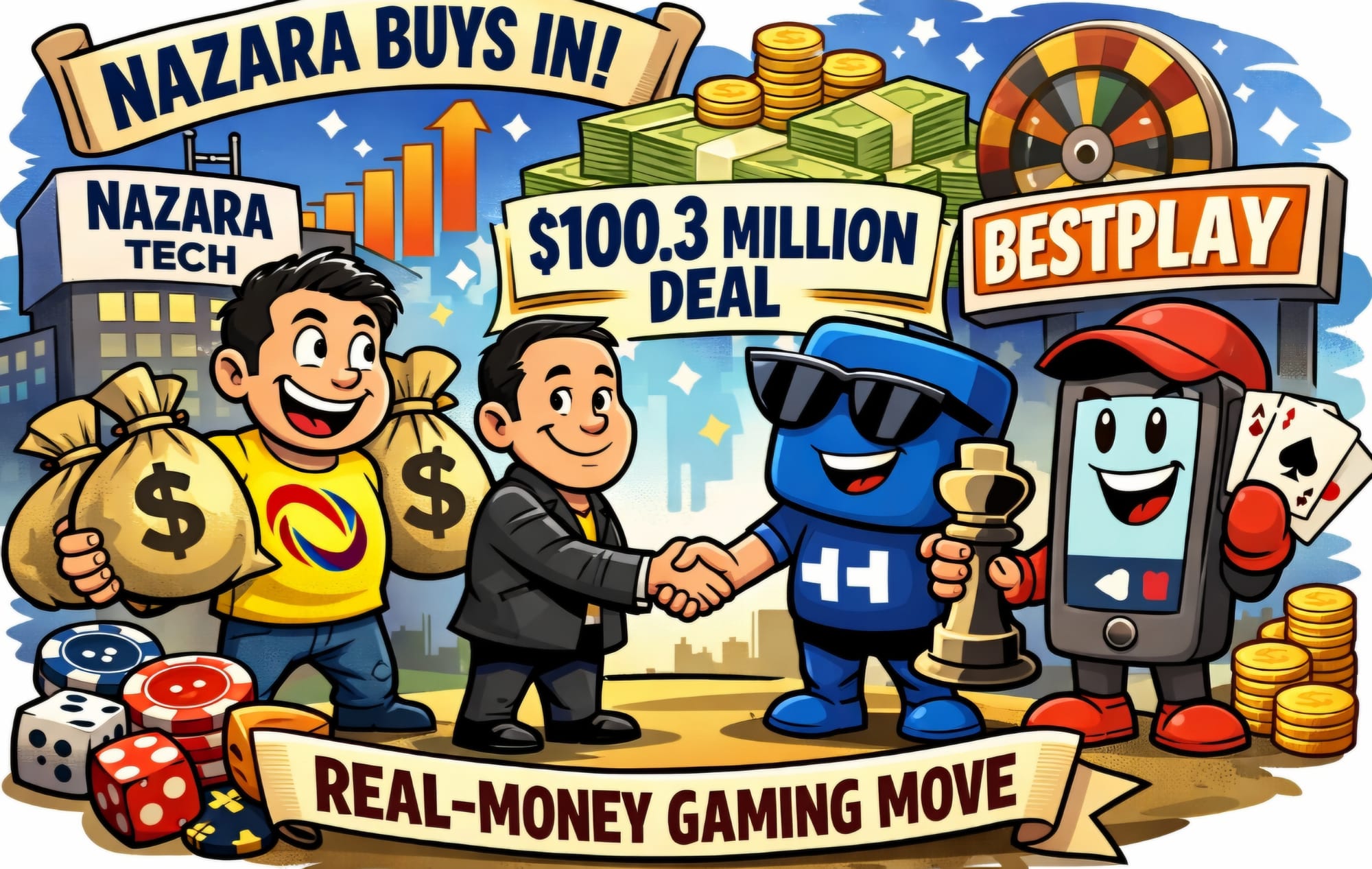 Nazara Technologies moves to acquire Bluetile and BestPlay in $100M deal to deepen real-money gaming play