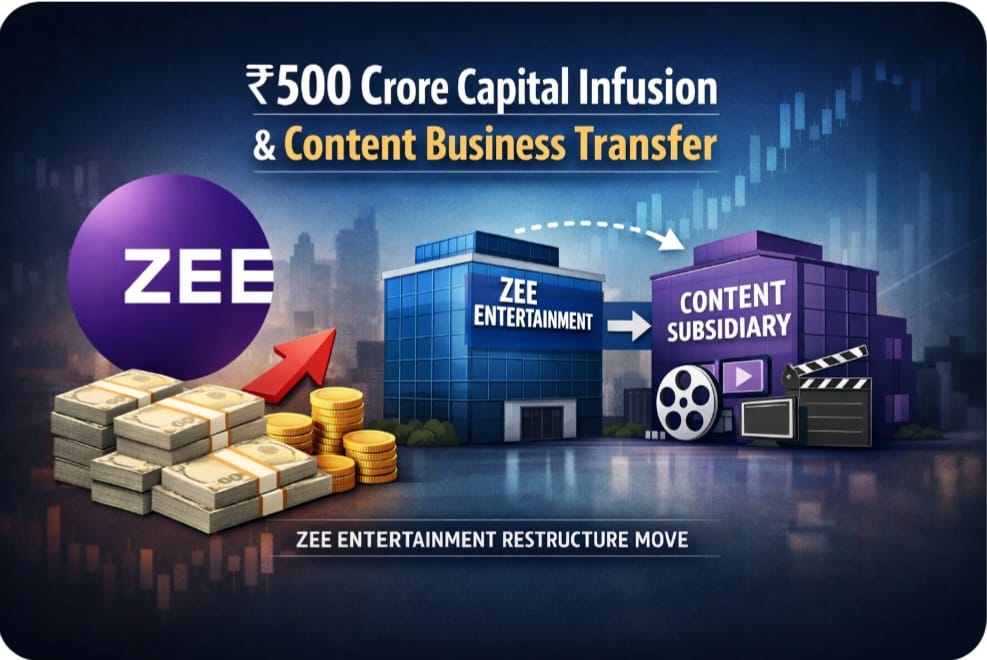 Zee Entertainment clears ₹500 crore capital infusion; initiates content business restructuring under subsidiary