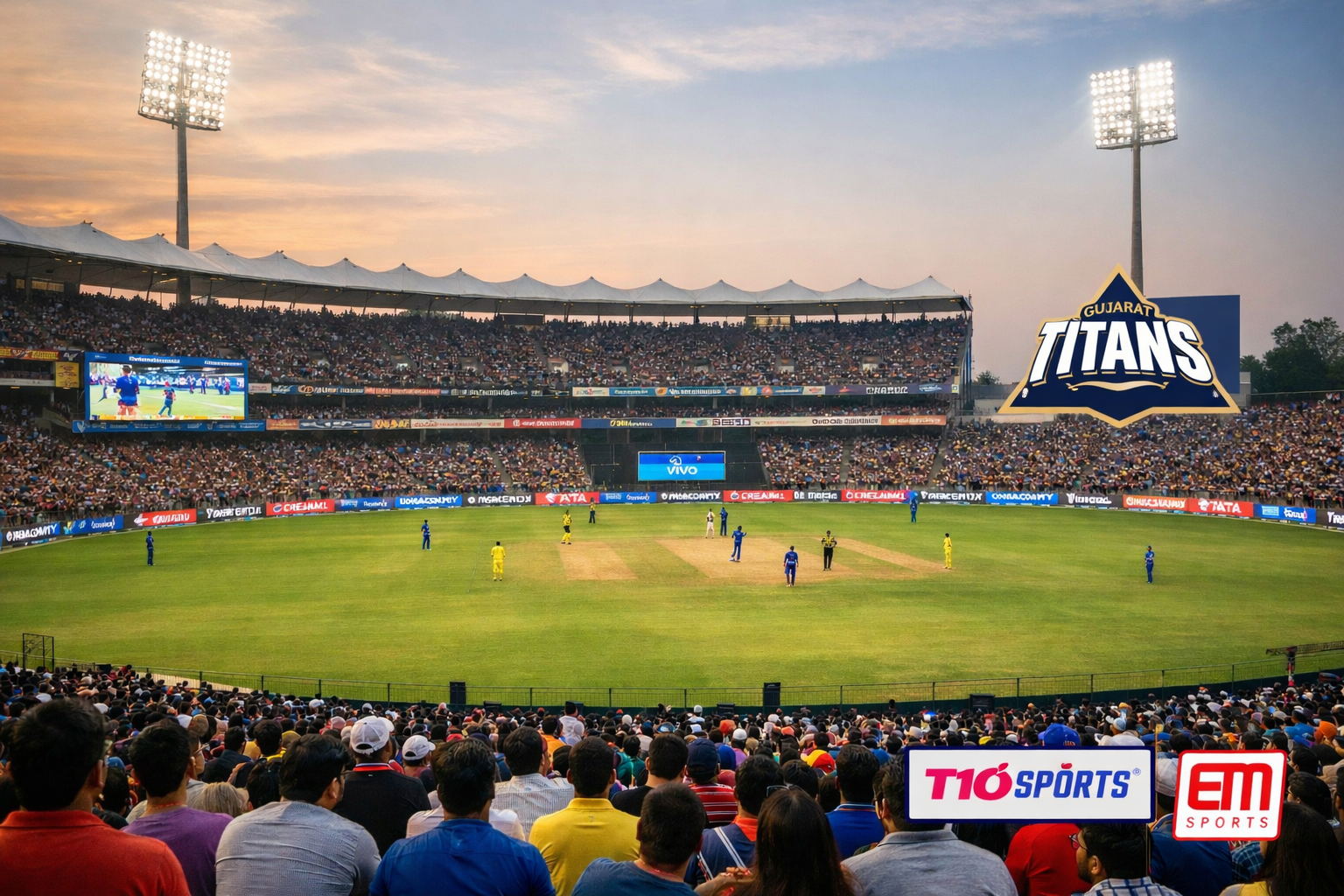 T10 Sports and EM Sports become Gujarat IPL Team Sponsors — What It Signals About Cricket's Mid-Tier Sponsorship Market