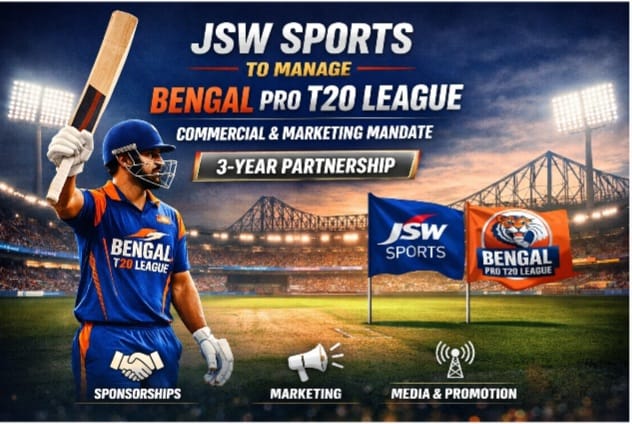 JSW Sports Secures Commercial and Marketing Mandate for Bengal Pro T20 League in 3-Year Deal