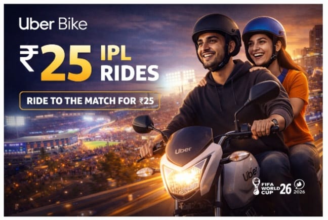 Uber Bike uses ₹25 pricing hook to drive IPL 2026 acquisition push