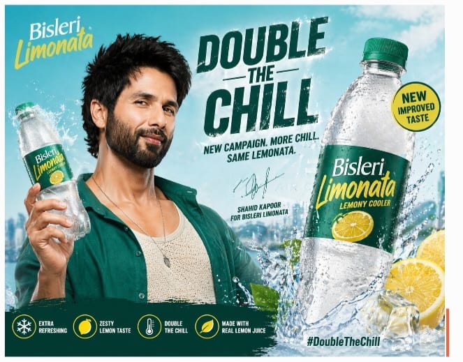 Bisleri pushes Limonata with ‘DoubleTheChill’ campaign led by Shahid Kapoor