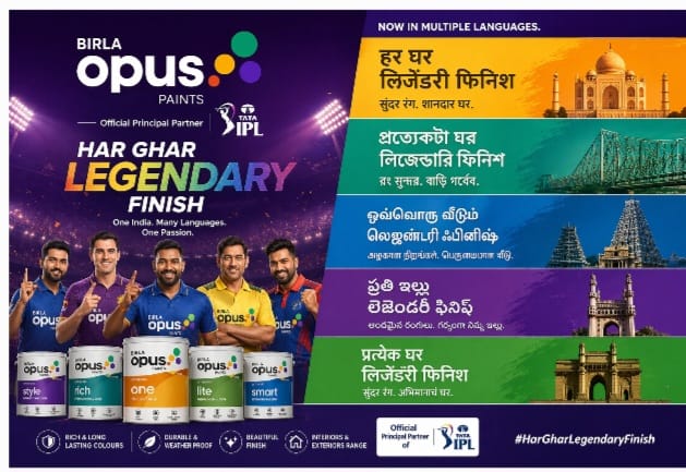 Birla Opus Paints expands IPL presence with multi-language campaign to drive pan-India reach