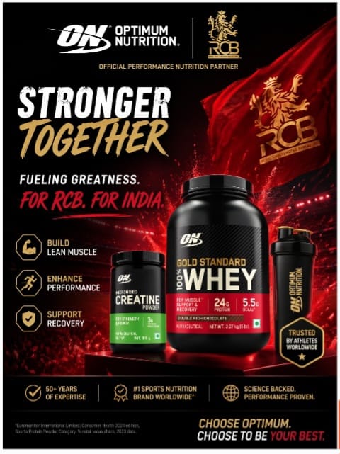 Optimum Nutrition extends Royal Challengers Bengaluru partnership, launches new campaign to deepen sports credibility