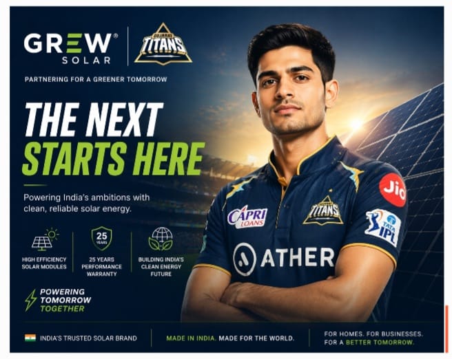 GREW Solar Taps IPL Equity with Gujarat Titans Film to Signal Brand Scale-Up