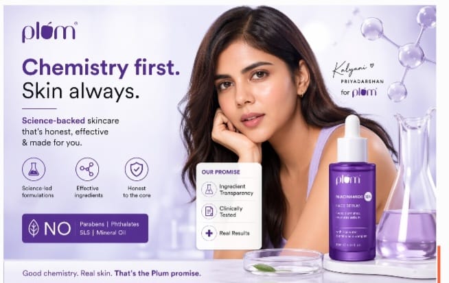 Plum leans into ‘chemistry-first’ positioning with Kalyani Priyadarshan-led campaign
