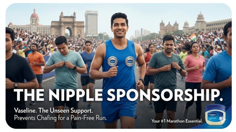 Vaseline uses ‘Nipple Sponsorship’ to spotlight runner discomfort and product utility