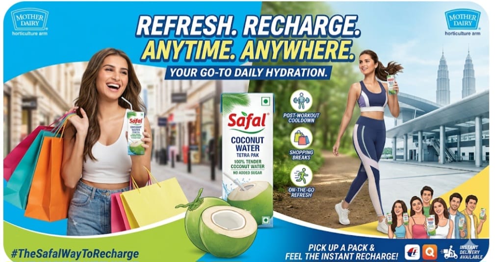 Safal relaunches coconut water push with Tara Sutaria, doubles down on youth-led health positioning