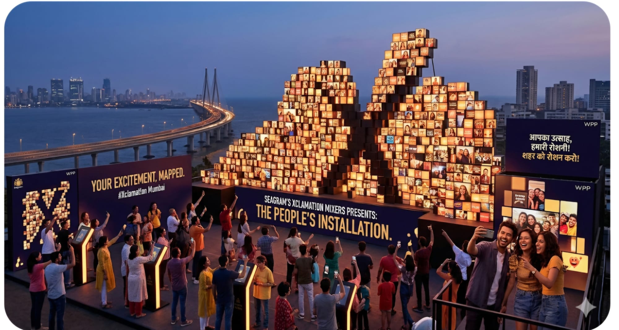 Seagram’s Xclamat!on Mixers builds Mumbai installation using consumer participation to drive engagement