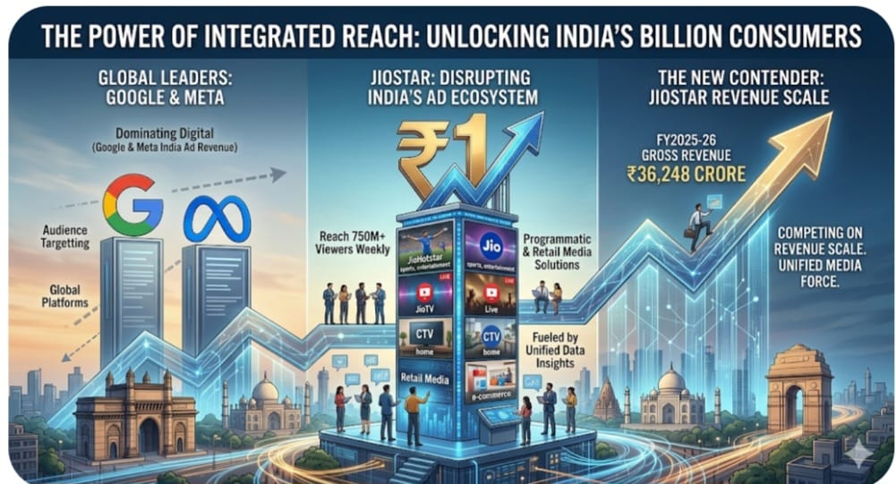 JioStar positions itself as a scaled alternative to Google and Meta in India’s ad revenue market