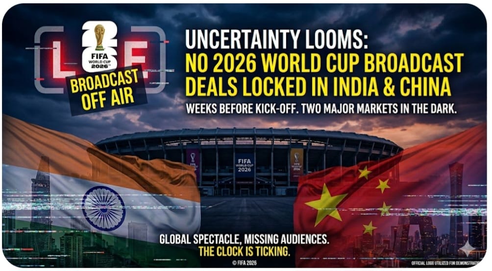 FIFA’s India, China broadcast gap raises late-stage risk for World Cup monetisation