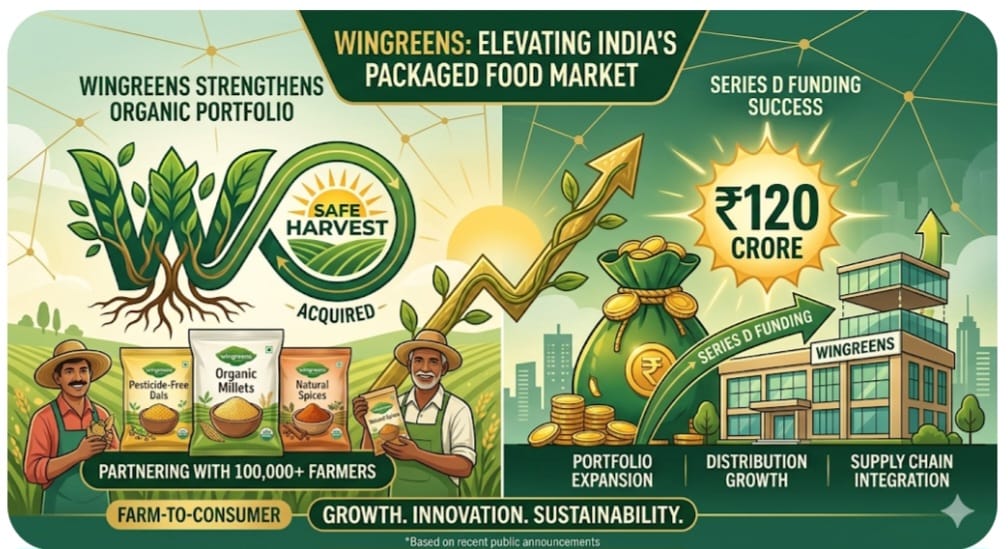 Wingreens Expands FMCG Portfolio With Safe Harvest Buy, Secures Rs 120 Crore for Next Growth Phase