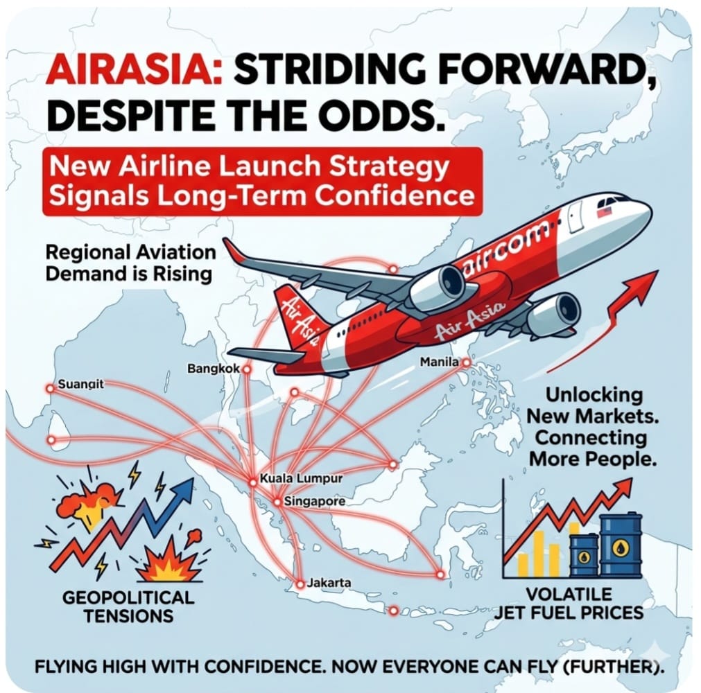 AirAsia Signals Expansion Push as Aviation Costs and Regional Instability Pressure Airline Economics