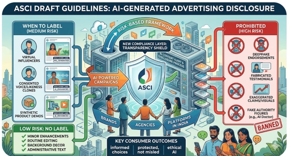 ASCI’s Draft AI Labelling Norms Push Indian Advertising Toward Disclosure-First Creativity