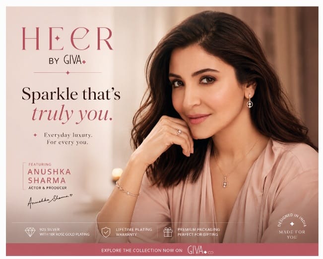 Heer by GIVA taps Anushka Sharma to sharpen premium positioning in everyday jewellery
