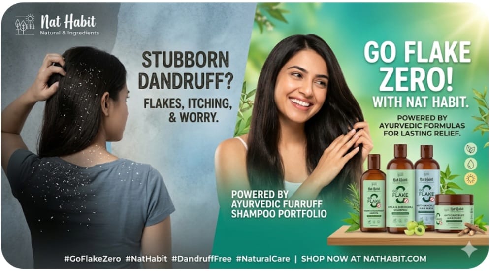 Nat Habit’s ‘GoFlakeZero’ Campaign Signals D2C Beauty Brands’ Push Into Problem-Solution Haircare Positioning