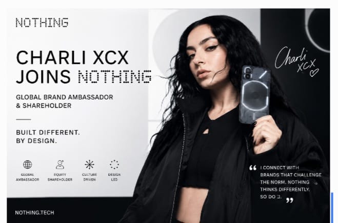 Nothing Brings Charli XCX Onboard as Brand Ambassador and Shareholder to Deepen Culture-Led Positioning