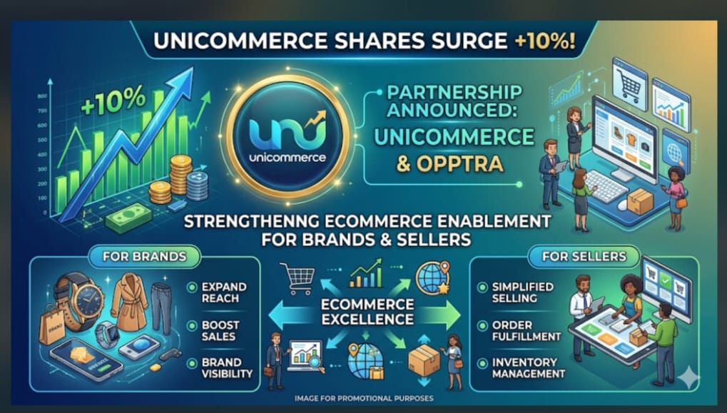 Unicommerce Gains 10% After Opptra Tie-Up Signals Deeper Push Into D2C Commerce Infrastructure