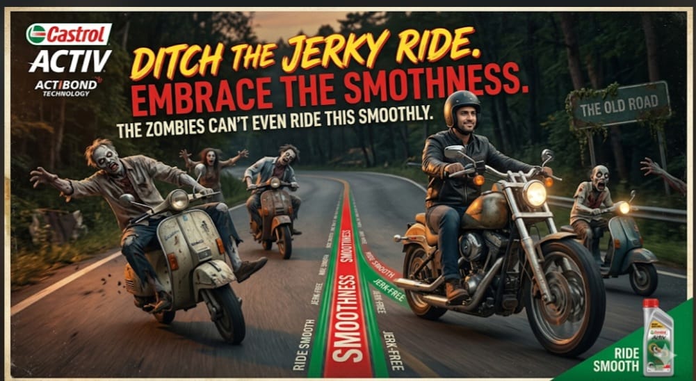 Castrol Activ Uses Zombie-Themed Storytelling to Demonstrate Ride Smoothness