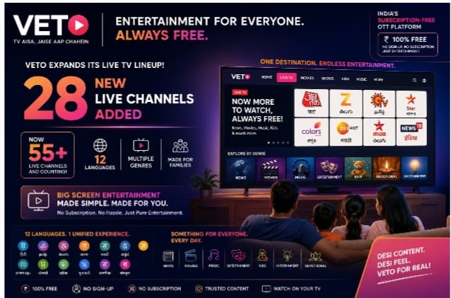 VETO Expands Regional Live TV Play