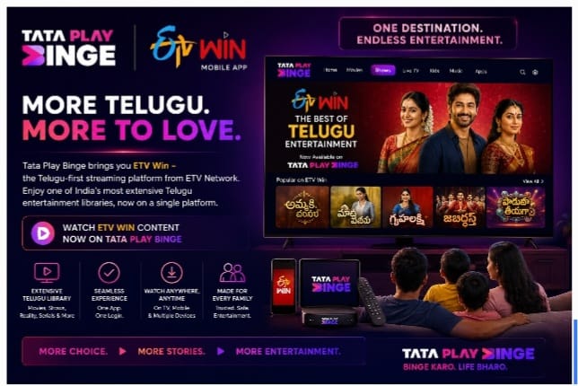 Tata Play Binge Strengthens Regional Streaming Strategy with ETV
