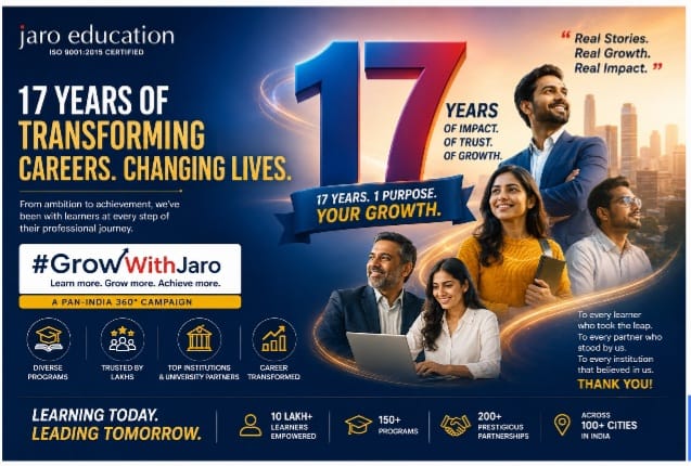 Jaro Education Celebrates 17 Years with #GrowWithJaro