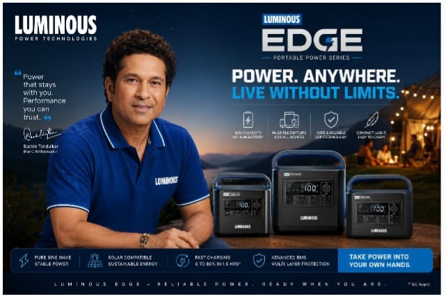 Luminous Powers Up Portable Energy Push with Sachin Tendulkar