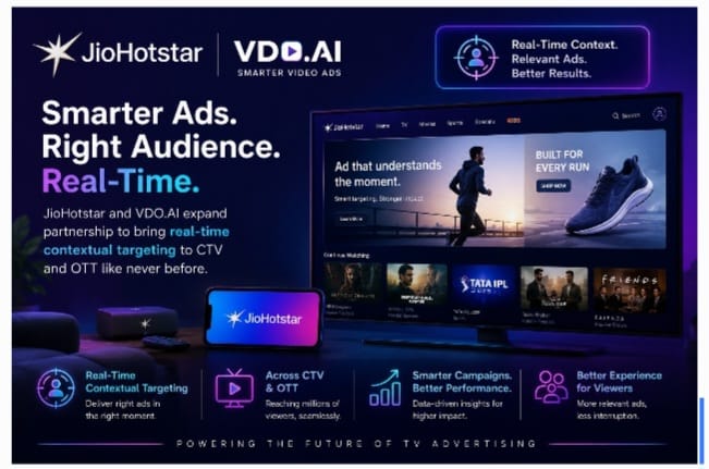 JioHotstar and VDO.AI Bring Real-Time Contextual Targeting to CTV