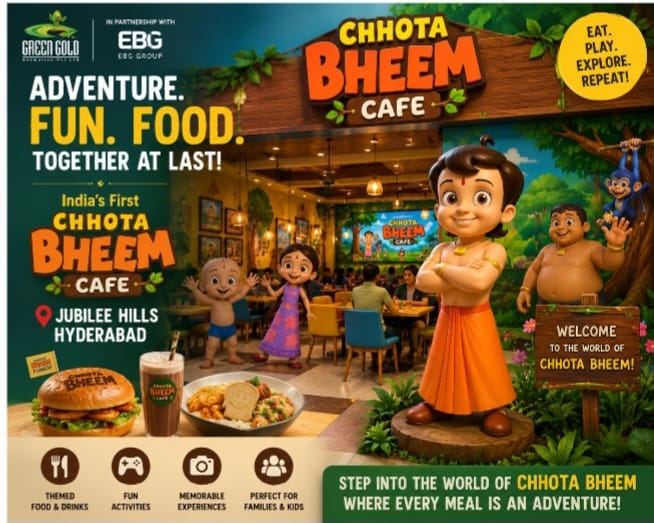Chhota Bheem Steps Off the Screen as Green Gold Animation Enters Experiential Retail with Hyderabad Café