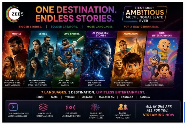 ZEE5 Expands Beyond Streaming with Its Largest Multilingual Content