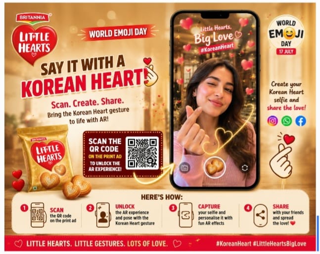 Britannia Little Hearts Blends Print and AR to Turn World Emoji Day