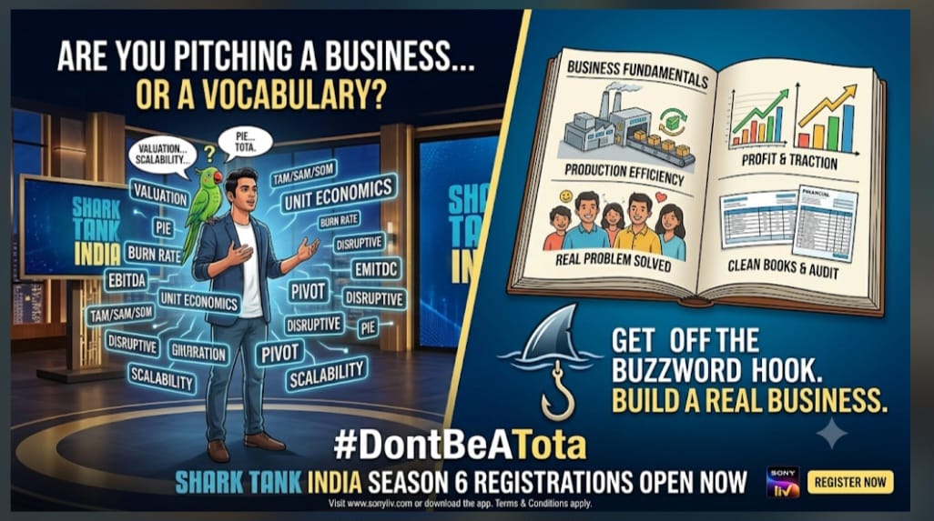 Shark Tank India Season 6 Campaign Targets Startup Buzzwords