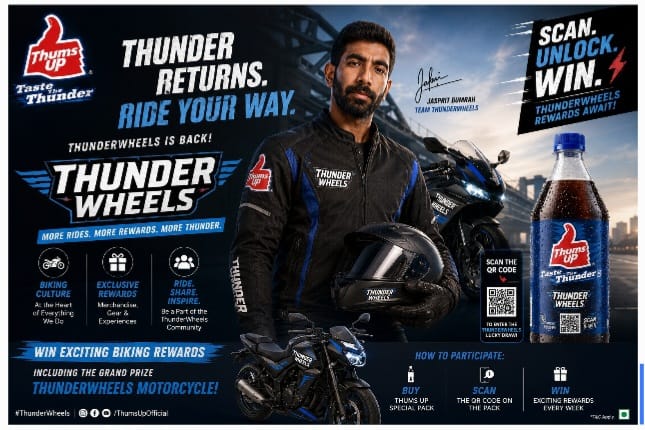 Thums Up Revives ThunderWheels with Jasprit Bumrah