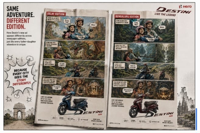 Hero MotoCorp Turns the Newspaper Into a Comic Book for Destini
