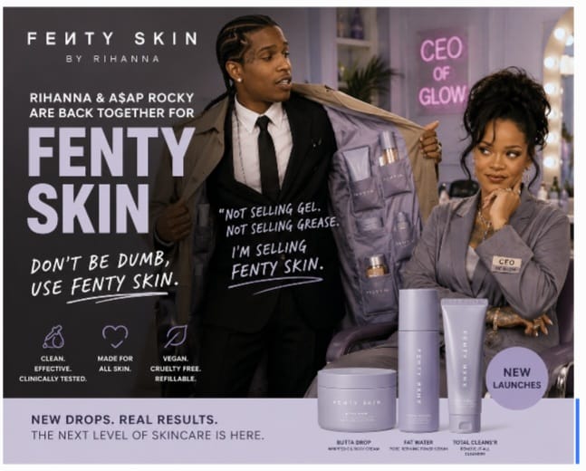 Rihanna and A$AP Rocky Blend Humour with Beauty